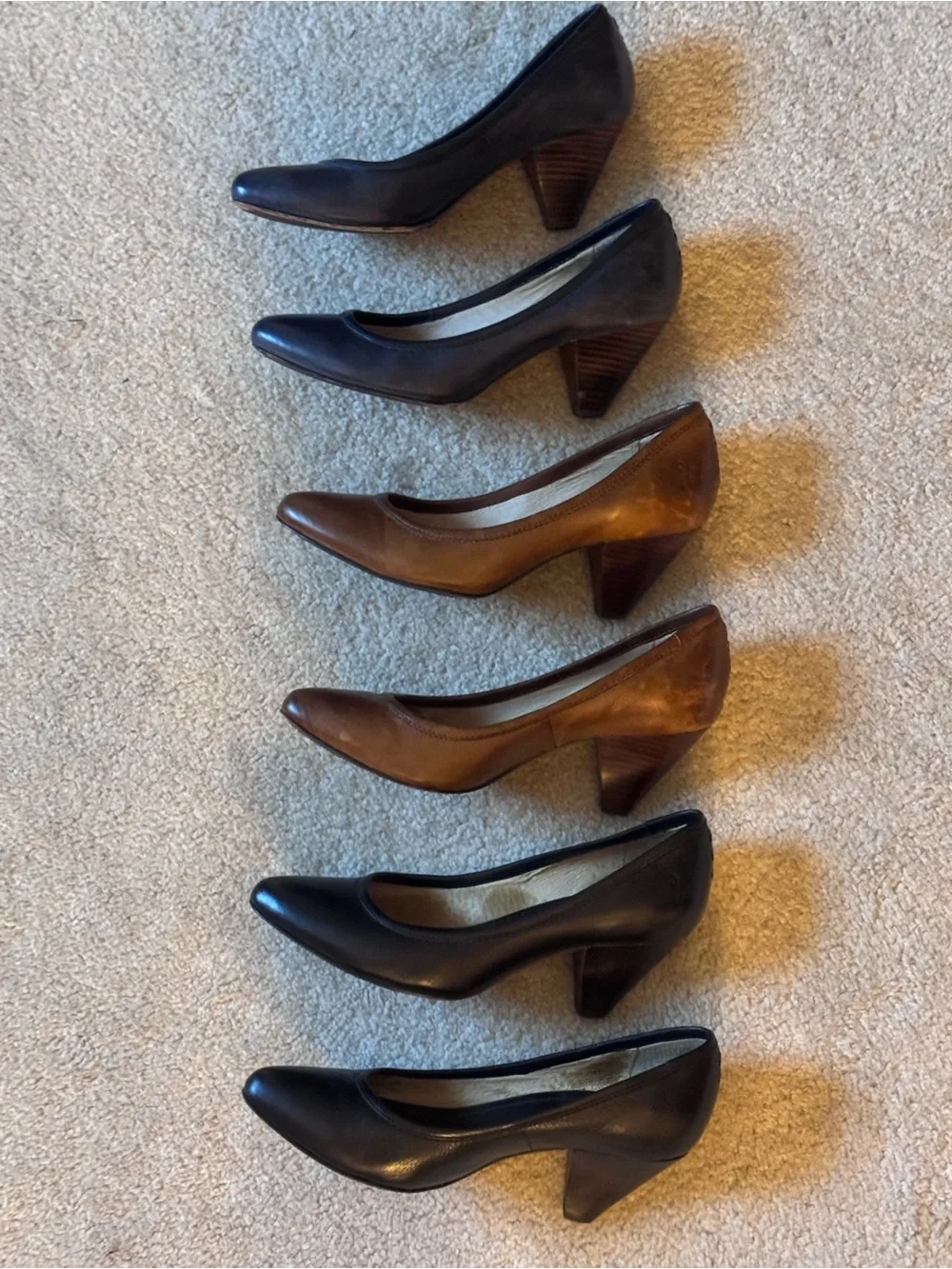 Budle of 3 pairs Frye Regina pumps